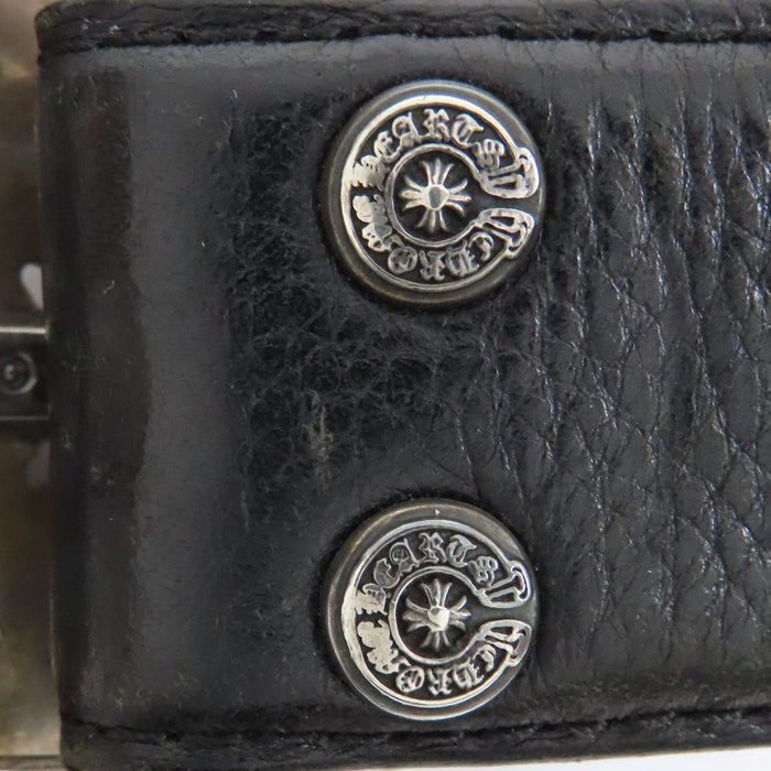 CHROME HEARTS 
CH OVAL CROSS STRAP Argent sterling 
Ceinture boucle croix ovale classique