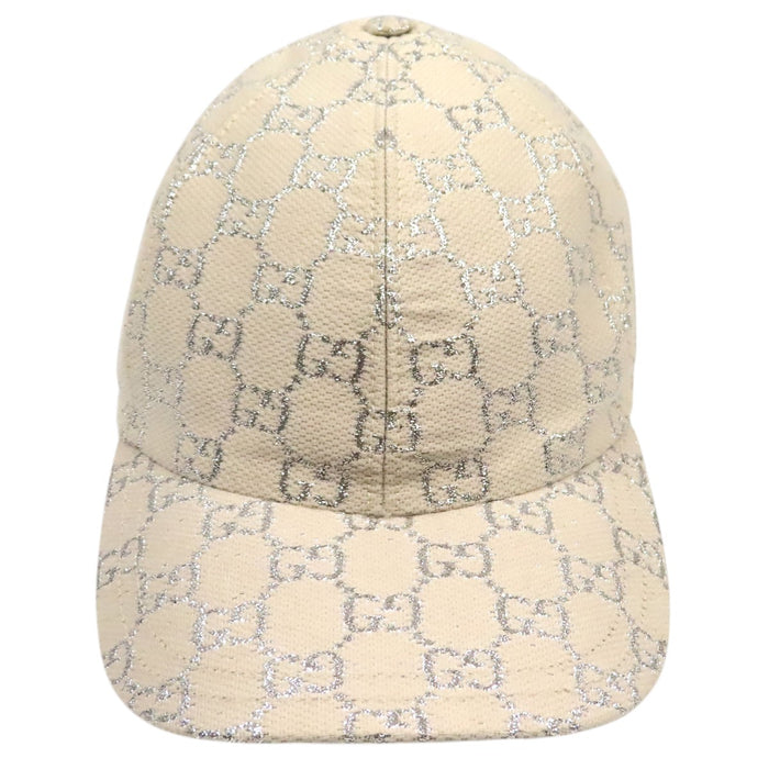 GUCCI 
ロゴ 総柄 ウール混 ナイロン混 
GG ラメ ベースボールキャップ