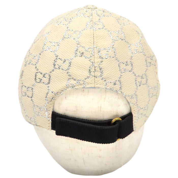 GUCCI 
ロゴ 総柄 ウール混 ナイロン混 
GG ラメ ベースボールキャップ