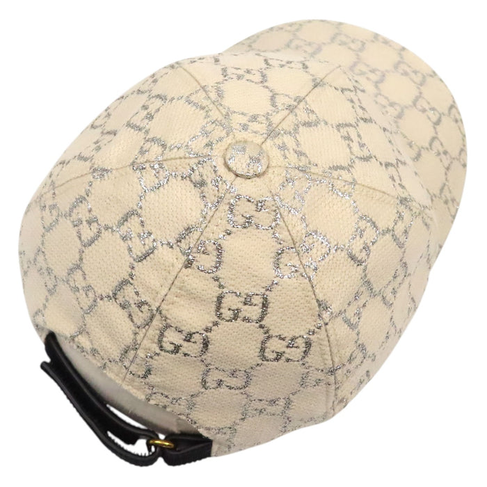 GUCCI 
ロゴ 総柄 ウール混 ナイロン混 
GG ラメ ベースボールキャップ