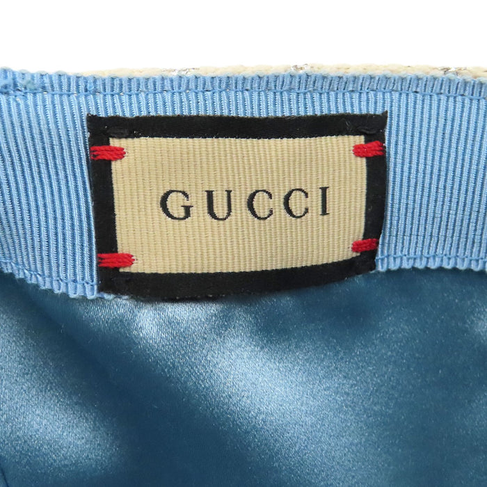 GUCCI 
ロゴ 総柄 ウール混 ナイロン混 
GG ラメ ベースボールキャップ