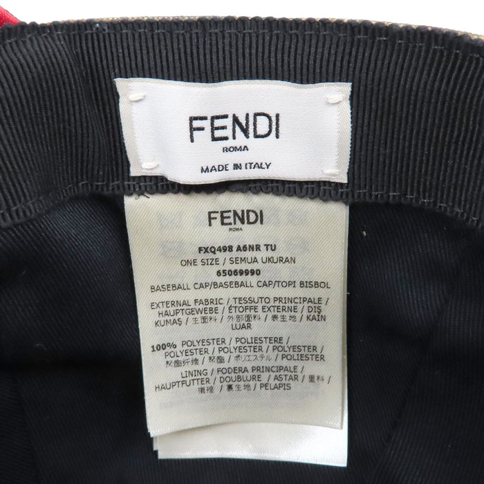 FENDI  
Casquette de baseball en toile à motif FF  
Motif Zucca