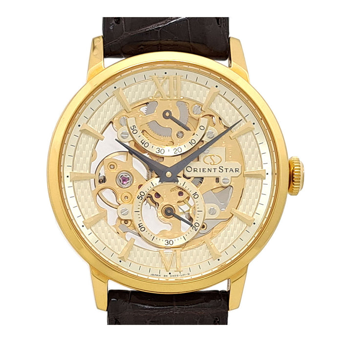 ORIENT 
Orient Star Skeleton 
With Box and Guarantee