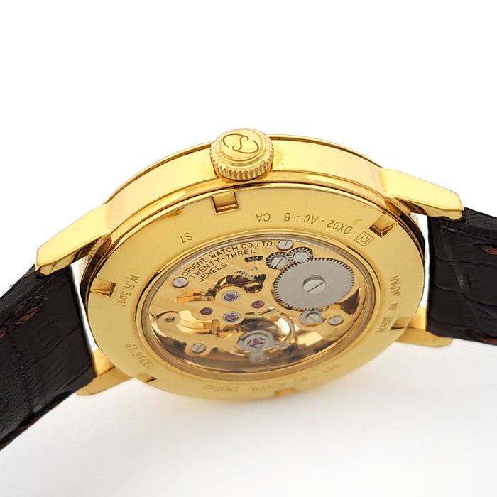 ORIENT 
Orient Star Skeleton 
With Box and Guarantee