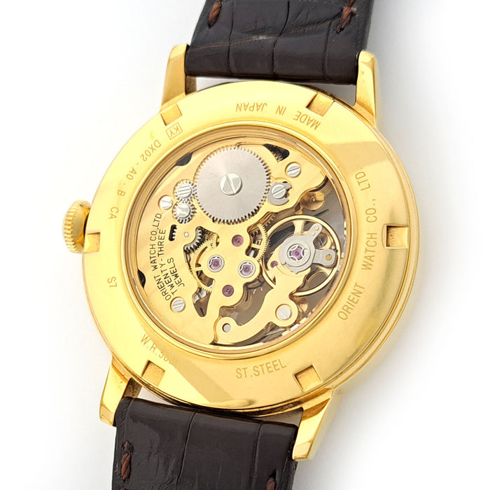ORIENT 
Orient Star Skeleton 
With Box and Guarantee