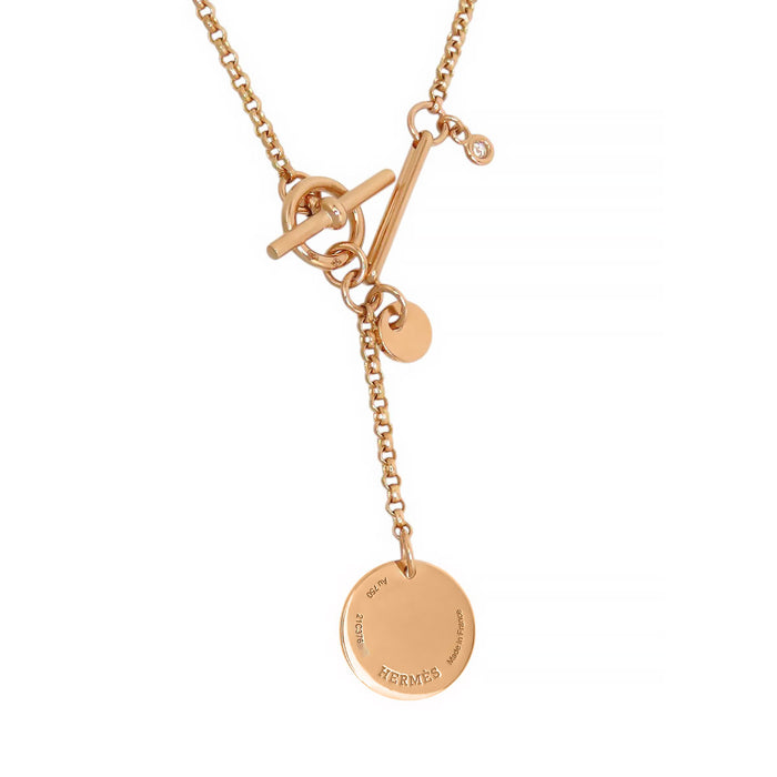 HERMES Ex Libris Necklace PM