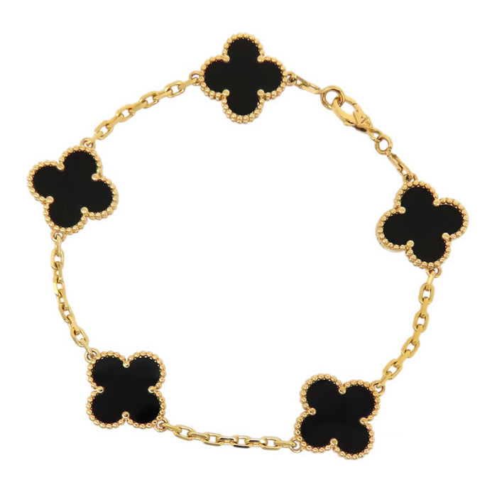 Van Cleef & Arpels  
复古阿尔罕布拉手链 5颗图案