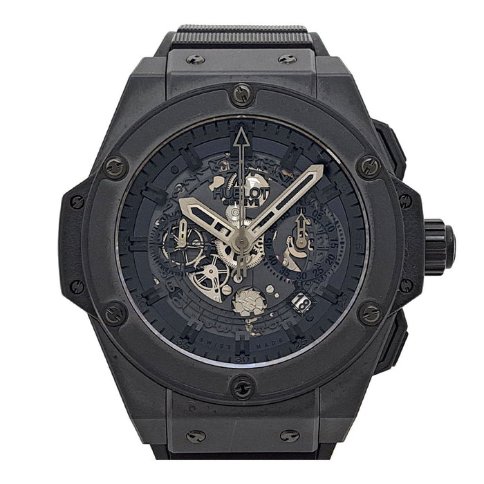 HUBLOT 
キングパワー ウニコ オールブラック フライバッククロノグラフ 
箱ギャラ付