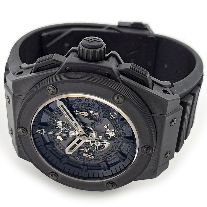 HUBLOT 
キングパワー ウニコ オールブラック フライバッククロノグラフ 
箱ギャラ付