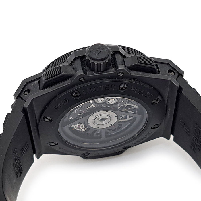HUBLOT 
キングパワー ウニコ オールブラック フライバッククロノグラフ 
箱ギャラ付