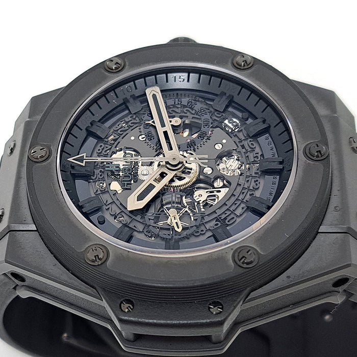 HUBLOT 
キングパワー ウニコ オールブラック フライバッククロノグラフ 
箱ギャラ付