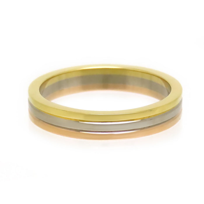 CARTIER 
Three Gold Wedding Band Ring