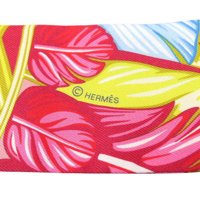 HERMES  
丝绸 标志  
Twilly DANSE PACIFIQUE 舞动太平洋 围巾