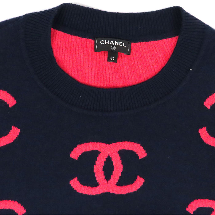 CHANEL 
COCO CC ロゴ 総柄 
ココマーク カシミヤ ニット