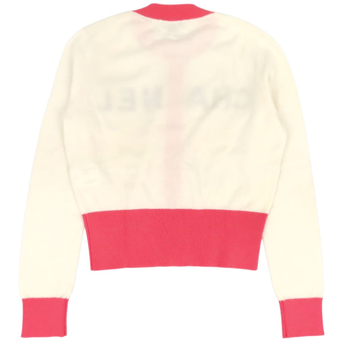 CHANEL 
COCO CC ニット 
ロゴ バイカラー カシミヤ カーディガン