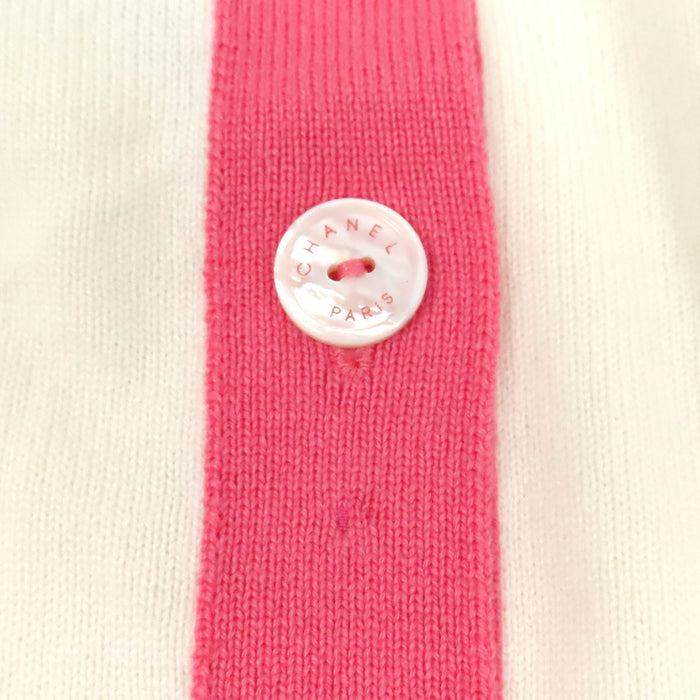 CHANEL 
COCO CC ニット 
ロゴ バイカラー カシミヤ カーディガン
