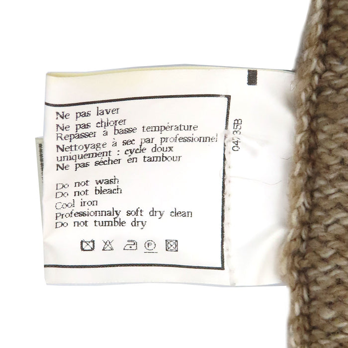 CHANEL 
COCO CC 96A Vネック 
ココマーク ヴィンテージ カシミヤ スクールニット