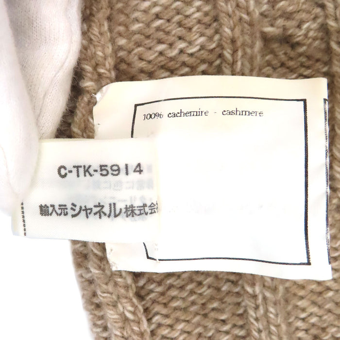 CHANEL 
COCO CC 96A Vネック 
ココマーク ヴィンテージ カシミヤ スクールニット