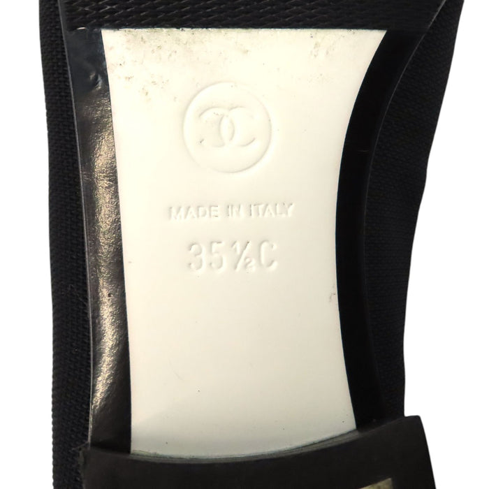 CHANEL 
COCO CC ロゴ 17C ファブリック レザー 
ココマーク ローファー