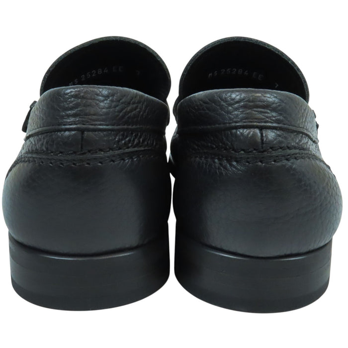 Salvatore Ferragamo 
レザー シボ皮 
ロゴ ビット ローファー