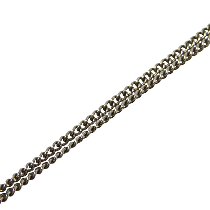 CHANEL  
COCO CC Logo 09V Silver Color Metal  
Coco Mark Rhinestone Necklace