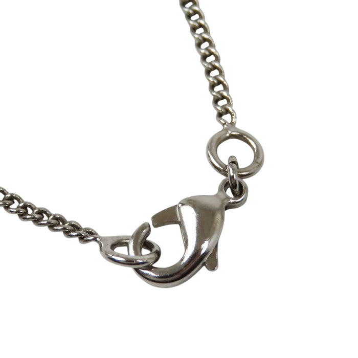 CHANEL  
COCO CC Logo 09V Silver Color Metal  
Coco Mark Rhinestone Necklace