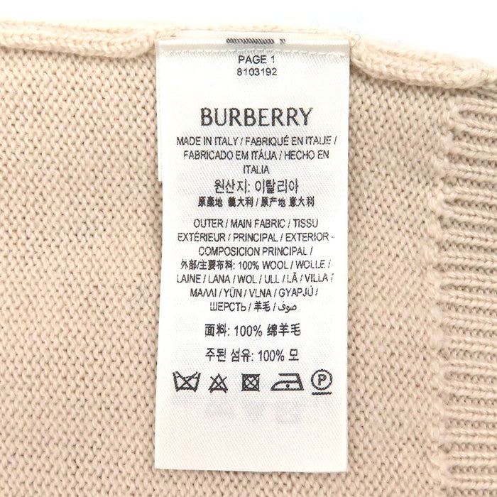 BURBERRY 
Logo Knit 
Check Label Wool Sweater