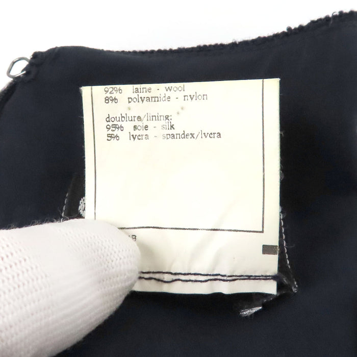 CHANEL 
COCO CC ココボタン 
ココマーク ツイード ノースリーブ ワンピース