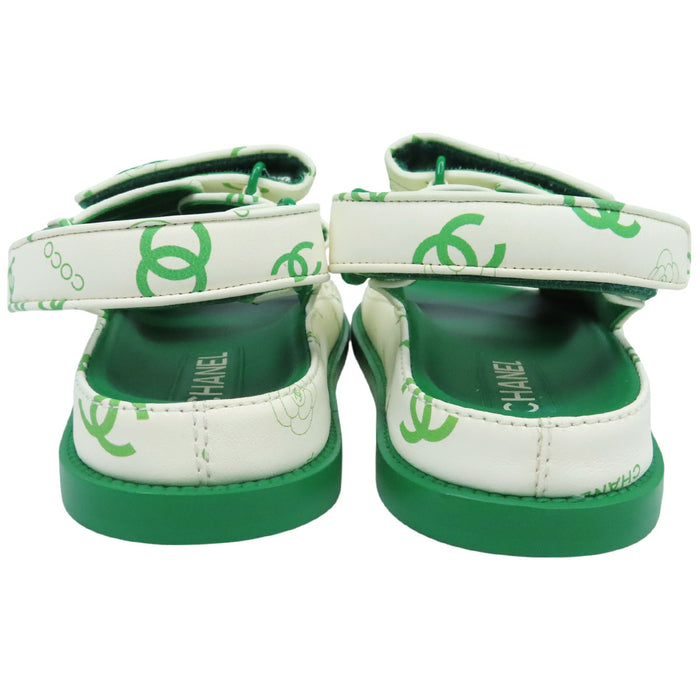 CHANEL 
COCO CC ロゴ 
ココマーク カメリア レザー スポーツサンダル