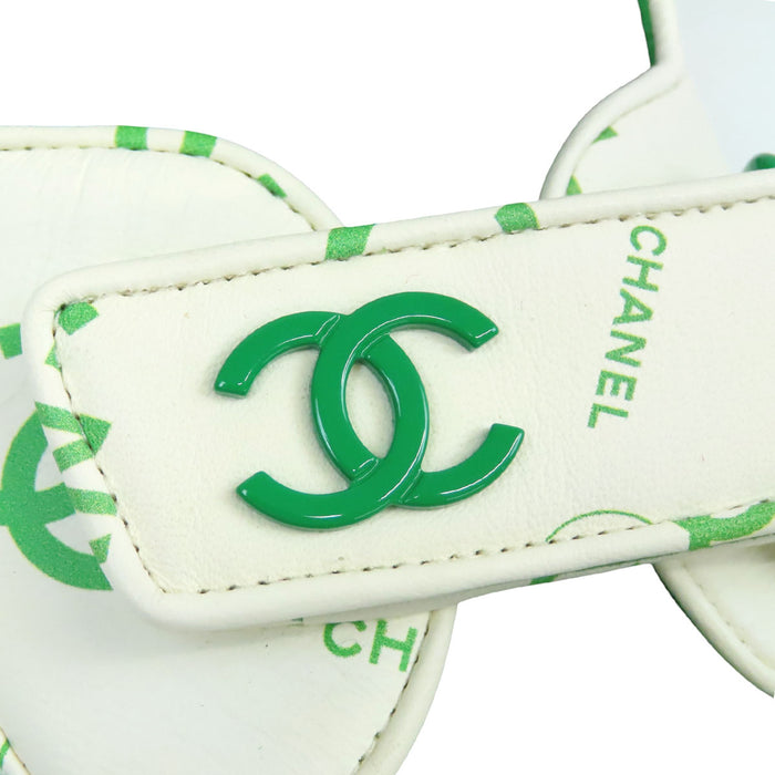 CHANEL 
COCO CC ロゴ 
ココマーク カメリア レザー スポーツサンダル