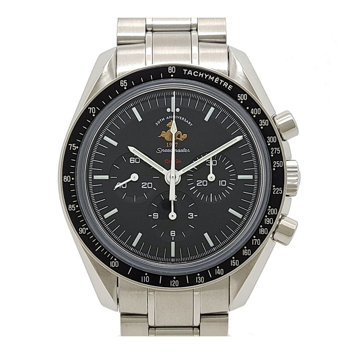 OMEGA 
Speedmaster édition 50e anniversaire FULLSET révisé 
avec boîte et garantie