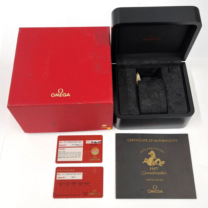 OMEGA 
Speedmaster édition 50e anniversaire FULLSET révisé 
avec boîte et garantie
