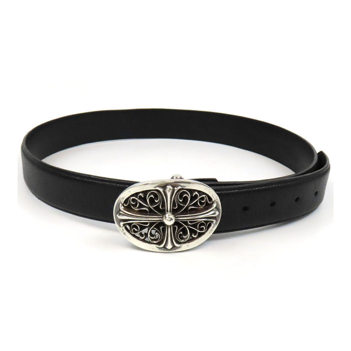 CHROME HEARTS 
CH OVAL CROSS STRAP Argent sterling 
Ceinture boucle croix ovale classique