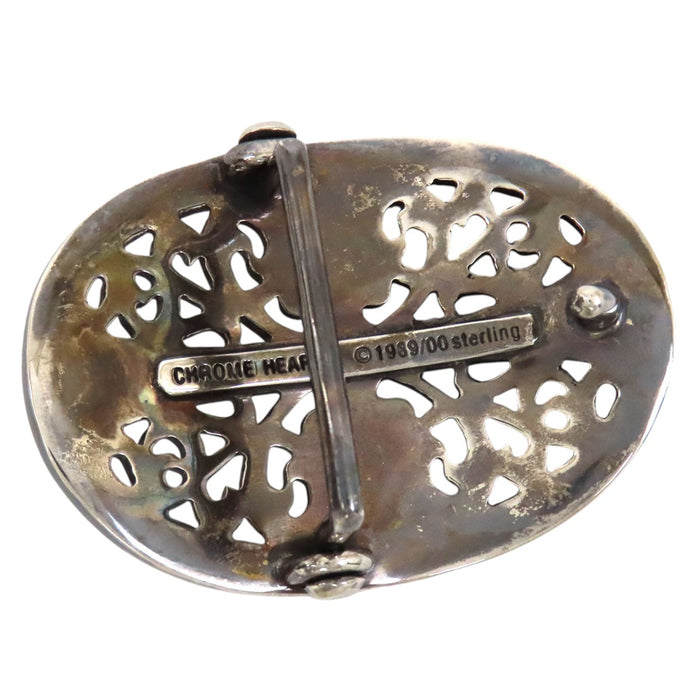 CHROME HEARTS 
CH OVAL CROSS STRAP Argent sterling 
Ceinture boucle croix ovale classique