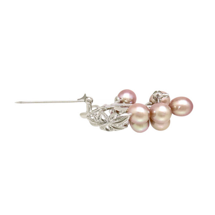 MIKIMOTO 葡萄图案 淡水珍珠 胸针