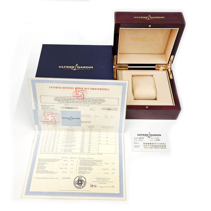 Ulysse Nardin  
Marine Chronomètre  
Avec boîte et garantie