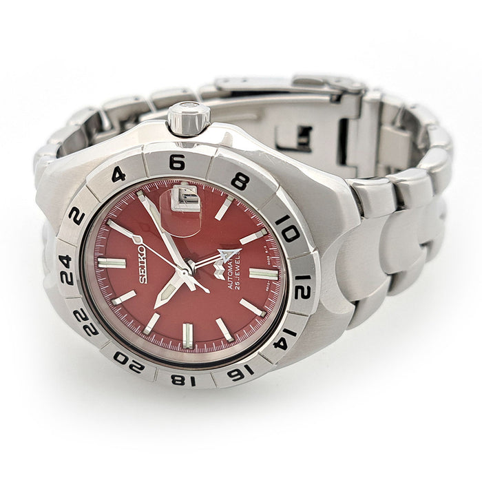 SEIKO 
SUS Mecha SUS GMT limited model red dial overhauled 
with box