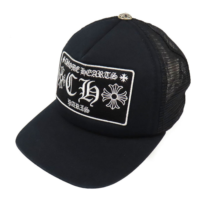 CHROME HEARTS 
パリ限定 CHプラス コットン メッシュ 
ロゴ 刺繍 トラッカーキャップ
