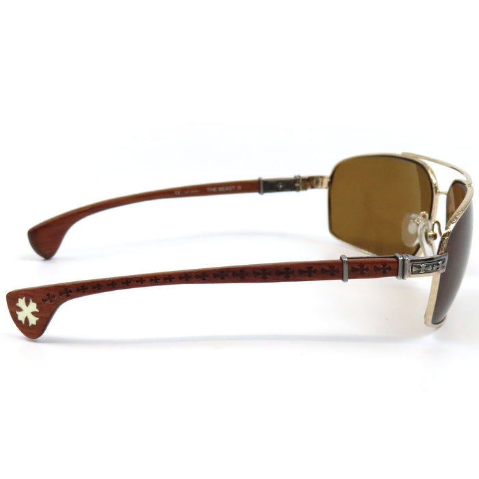 CHROME HEARTS 
CHプラス クロステンプル クロスフレーム 
THE BEAST 3 ウッド サングラス