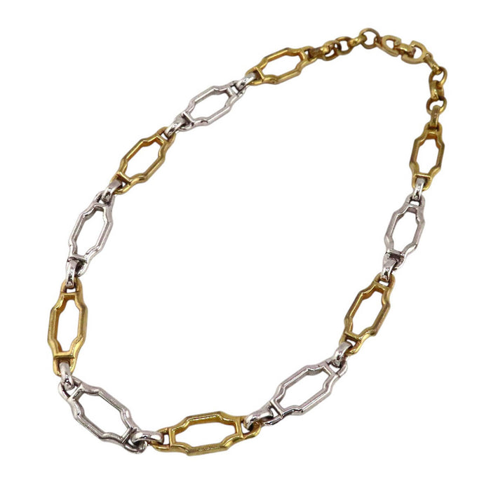 Dior  
Collier chaîne combinée avec logo vintage mixé
