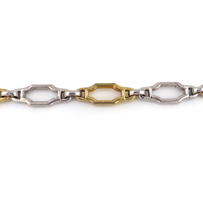 Dior  
Collier chaîne combinée avec logo vintage mixé