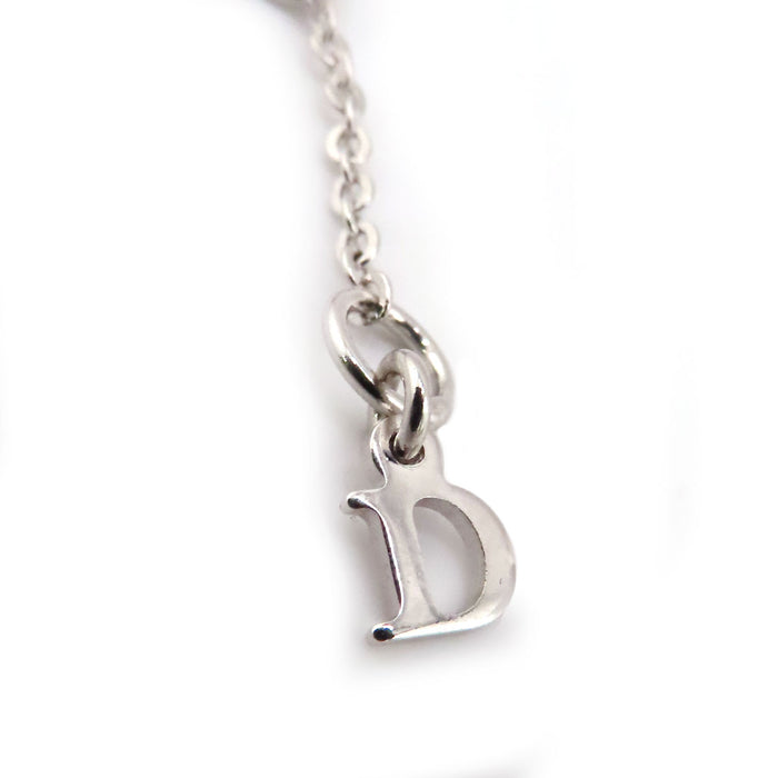 Dior 
シルバーカラーメタル カラーストーン 
DIOR ロゴ ラインストーン ネックレス