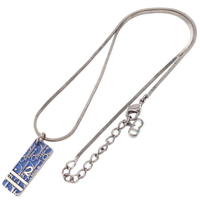 Dior 
CD ロゴ NO2 ヴィンテージ シルバーカラーメタル 
トロッター プレート ネックレス