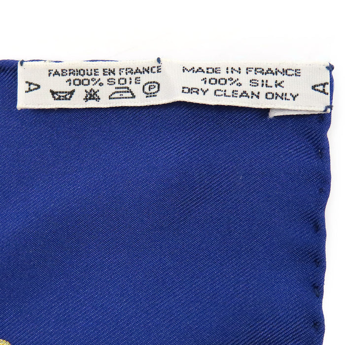 HERMES 
Grand carré soie 
Carré 90 Le General LA Hotte Foulard 
École nationale d'équitation française