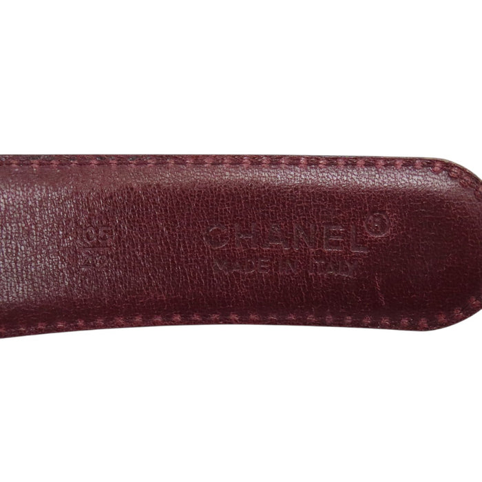 CHANEL  
復古 COCO CC 標誌皮革  
可可標誌扣環皮帶