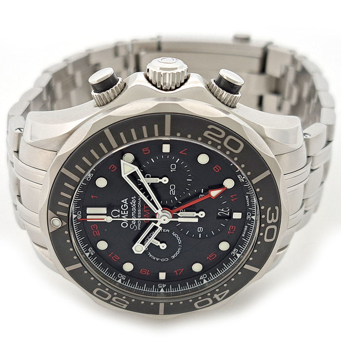 OMEGA 
シーマスター ダイバー クロノグラフ GMT 300M 
箱ギャラ付