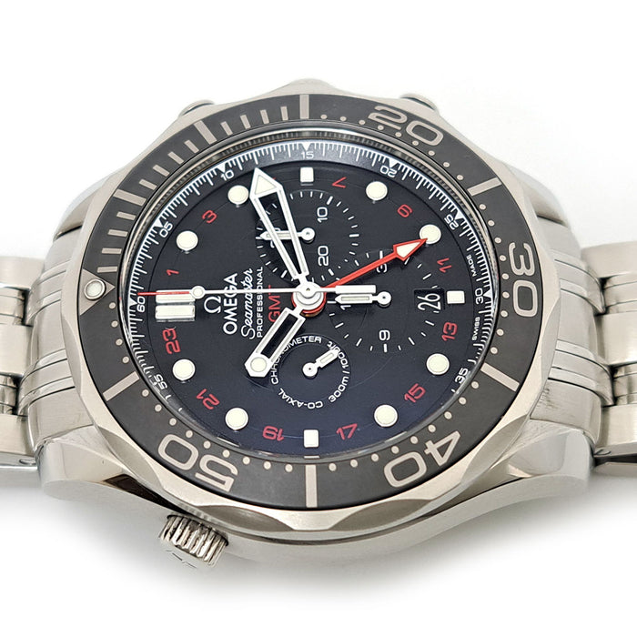 OMEGA 
シーマスター ダイバー クロノグラフ GMT 300M 
箱ギャラ付