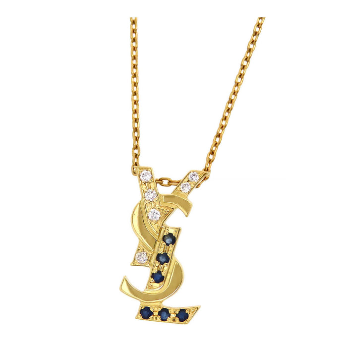 SAINT LAURENT 
Logo Necklace