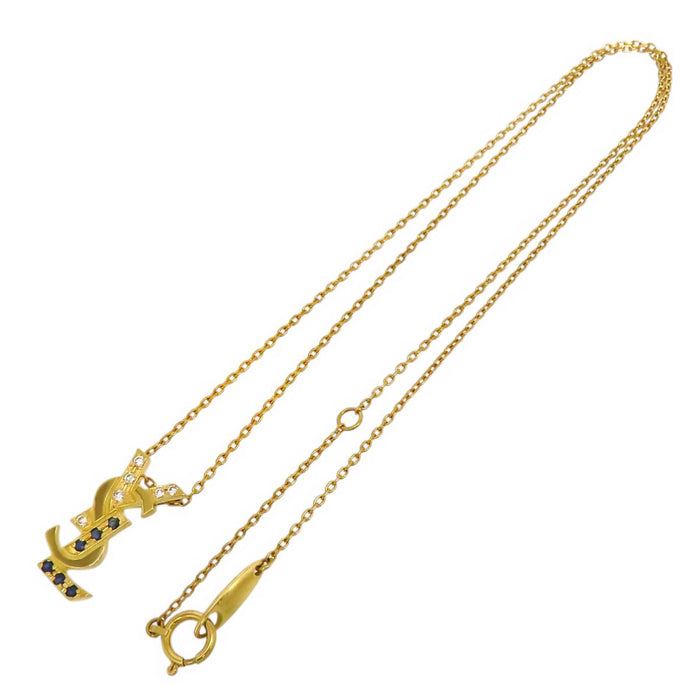 SAINT LAURENT 
Logo Necklace