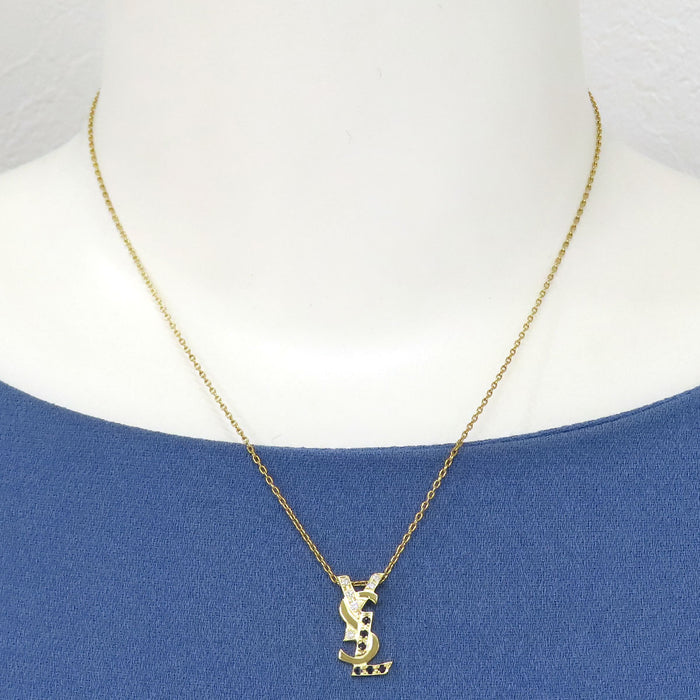 SAINT LAURENT 
Logo Necklace
